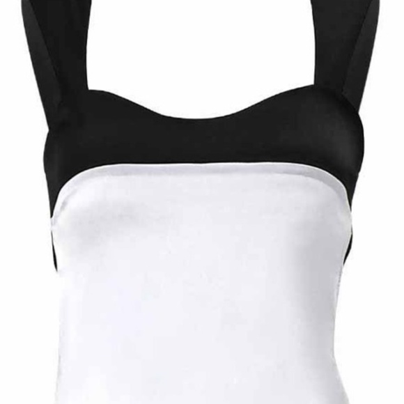 Tie Back Patchwork Satin Tank Top - Picture 7 of 9